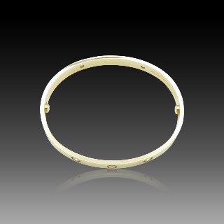 Bracelet Cartier Love 4 Diamants vers 2010 Or jaune 18K . Taille 19 . Bracelet Cartier Love 4 Diamants vers 2010 Or jaune 18K . Taille 19 .