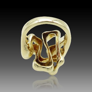 Bague Bucherer or jaune 18k massif vers 1980.Taille 54. 15,60 Grs