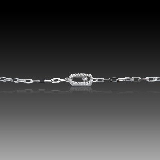 Sautoir Messika Move Uno Or gris 18k avec Diamants .90 cm. qualité G-VS 