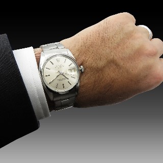 Montre Rolex Oyster Date Homme en Acier de 1965. Ref : 1500 .