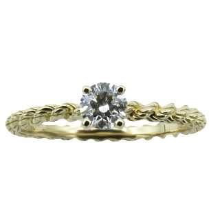 Solitaire Boucheron "Serpent Bohème" or jaune Diamant 0,23 Ct. E/VVS2 .Taille 54