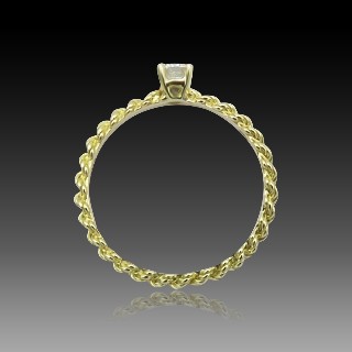 Solitaire Boucheron "Serpent Bohème" or jaune Diamant 0,23 Ct. E/VVS2 .Taille 54