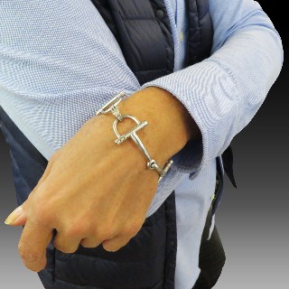 Bracelet Hermes Mors  en Argent massif