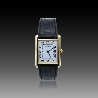 Montre Cartier Homme "Tank Louis Cartier " Or Jaune 18k vers 1995 . Quartz