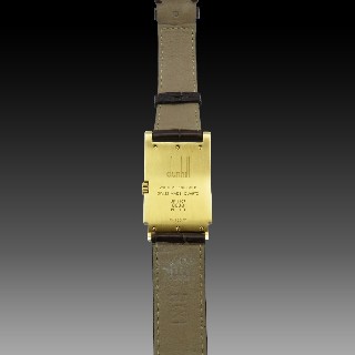 Montre Dunhill Homme rectangulaire en Or jaune 18 Cts. Quartz.