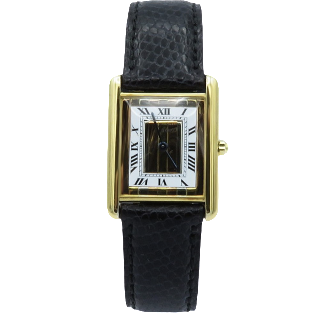 Montre Cartier Homme "Must Tank " Vermeil Vers 1995. Quartz