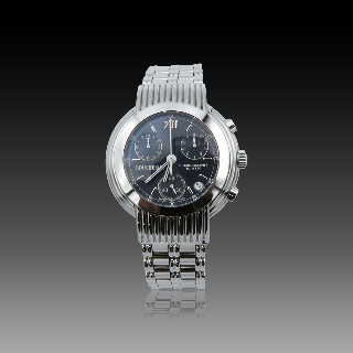 Montre Boucheron "Solis" XL Chrono à quartz en acier . Montre Boucheron "Solis" XL Chrono à quartz en acier .