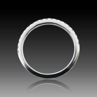 Alliance "De Beers" Platine " Classic demi pavée" avec 0.22 Cts Diamants. Taille 49