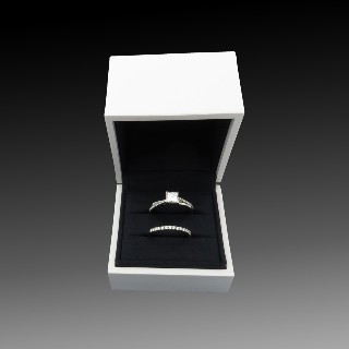 Solitaire De Beers "The promise" platine Diamant 0,73 Ct.F-VS1 .Taille 53