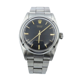 Montre Rolex Précision Homme Acier Mécanique de 1975. Ref : 6426  Cadran Noir. 