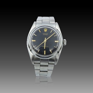 Montre Rolex Précision Homme Acier de 1975. Cadran Noir. Ref : 6426 .