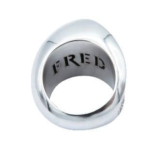 Bague FRED "Candy" en Or gris 18k Diamants Full pavé .Taille 52. Full Set