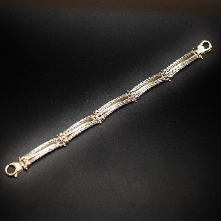Bracelet or jaune 18k avec Pierres naturelles et diamants Bracelet or jaune 18k avec Pierres naturelles et diamants