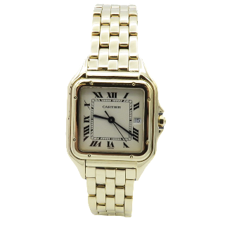 Montre Cartier homme "Panthère" Or 18k massif quartz Vers 1990.