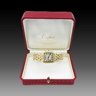 Montre Cartier homme "Panthère" Or 18k massif quartz Vers 1990.