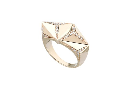 Bague H. Stern or jaune et pierres fines