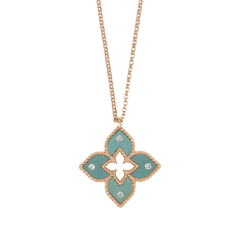 Collier Roberto Coin or rose et diamants occasion